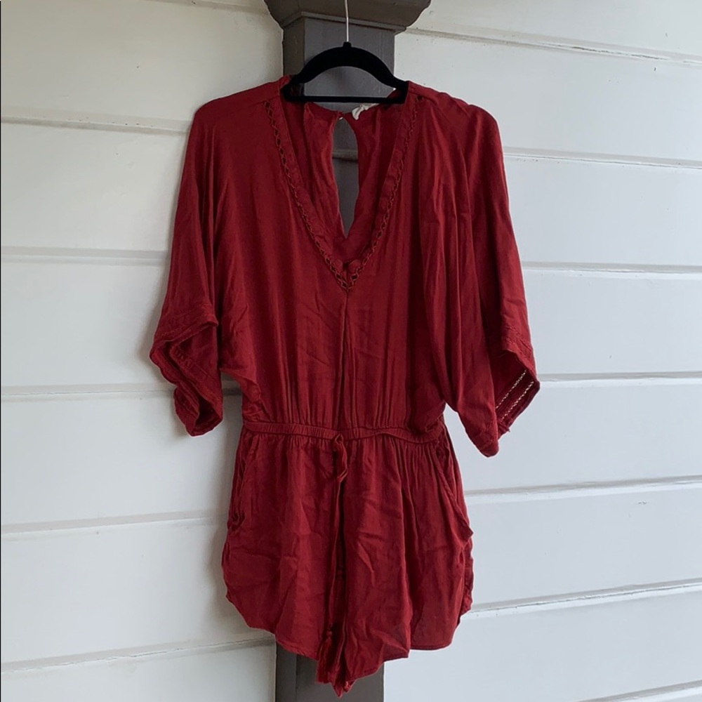 Red Romper Ready For Summer